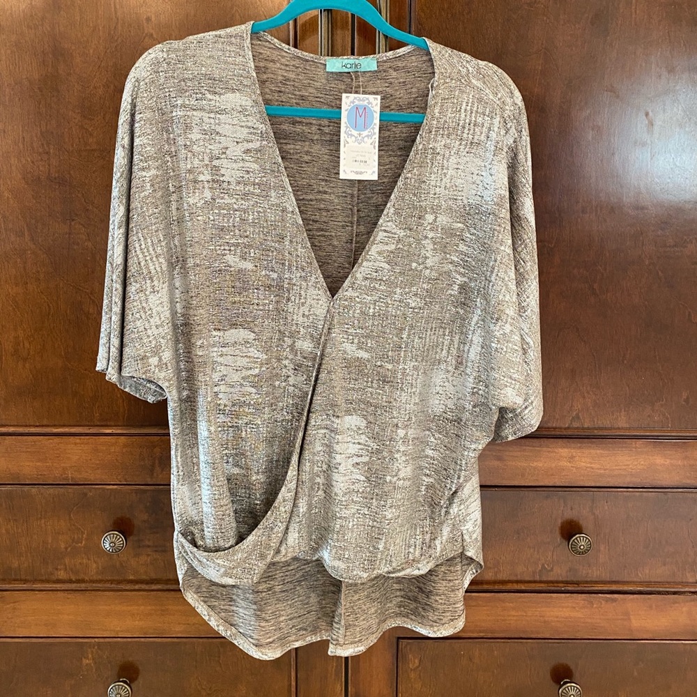 Karlie Silver Top with High Low Hem